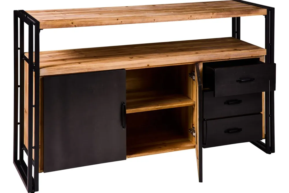 Discount Madia Credenza 2 sportelli 3 cassetti industrial in stile moderno di in Offerta Outlet Madie