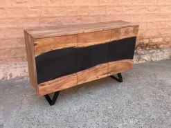 Outlet Etnico Madia Credenza industrial  in legno modello   in offerta  in stile design di in Offerta Outlet- Madie