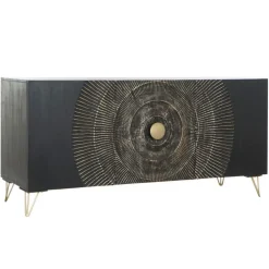 Outlet Etnico Madia Credenza mango nera 160 di in stile design scontata -23%- Madie
