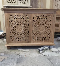 Outlet Etnico Madia Credenza oriente teak 120 di in stile design scontata -30%- Madie