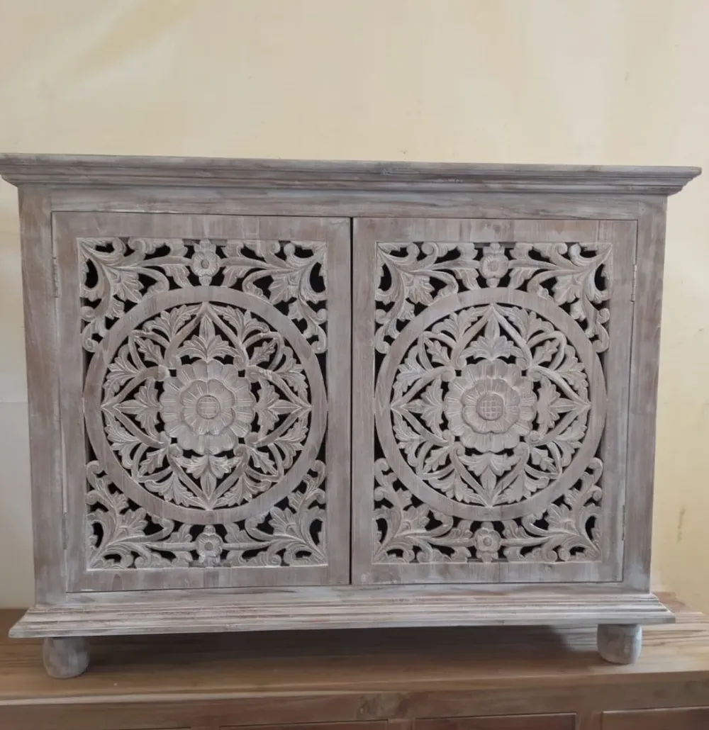 Outlet Etnico Madia Credenza oriente teak 120 di in stile design scontata -30%- Madie