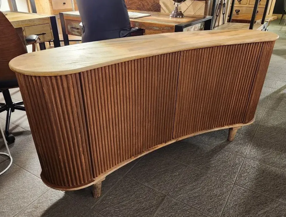 Madia Credenza ovale cashew legno design di in stile design scontata -34%^Outlet Etnico Online