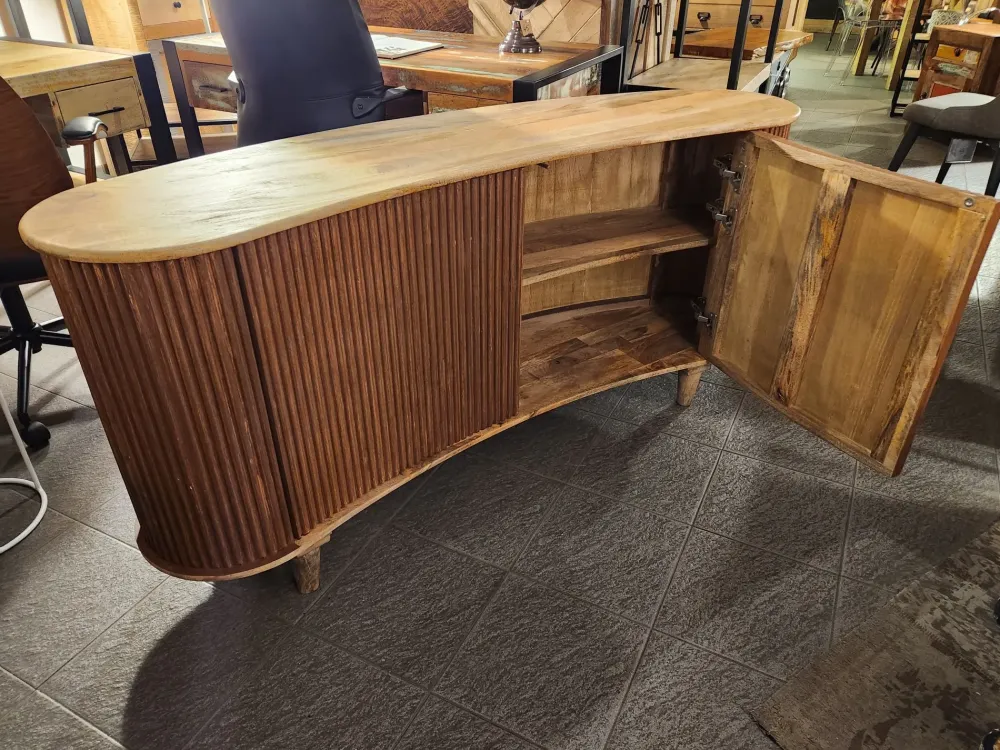 Madia Credenza ovale cashew legno design di in stile design scontata -34%^Outlet Etnico Online