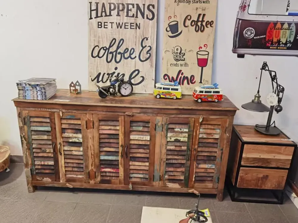 Outlet Etnico Madia Credenza persiane 180 di a prezzi outlet- Madie