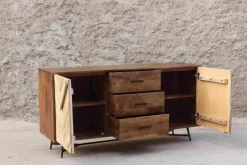 Madia Credenza rennes natural 150 di in offerta^Outlet Etnico Clearance