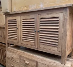 Outlet Madia Credenza teak riciclato 3a 150 cm di a prezzi outlet Madie