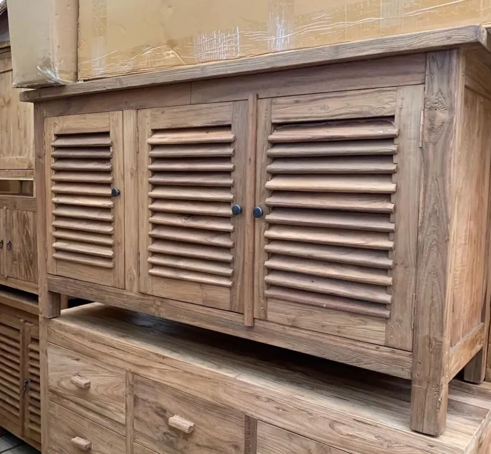 Outlet Madia Credenza teak riciclato 3a 150 cm di a prezzi outlet Madie