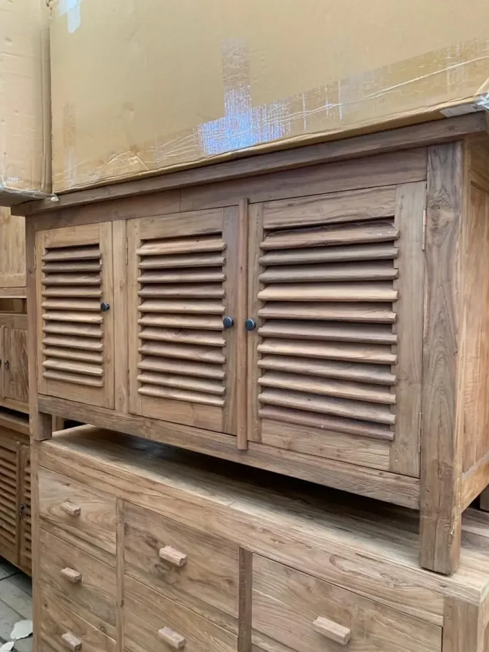 Outlet Madia Credenza teak riciclato 3a 150 cm di a prezzi outlet Madie