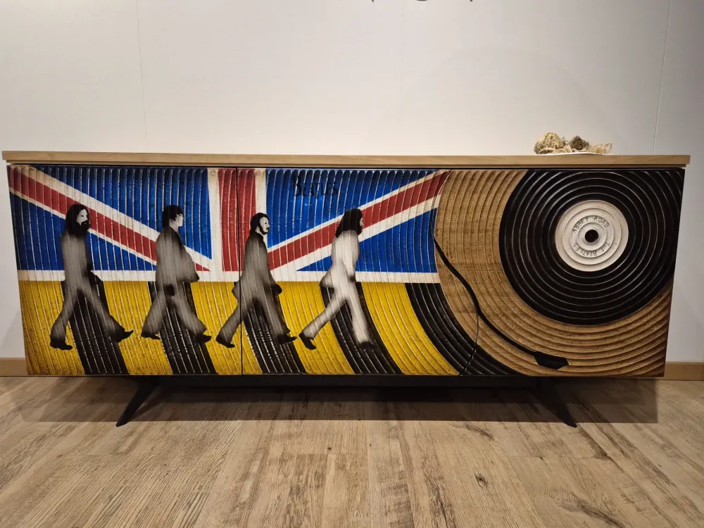 Madia di in legno Liverpool a prezzo Outlet^Artigianale Discount