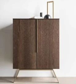 Artigianale Madia di in laminato materico Noce in Offerta Outlet- Madie