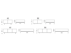 Madia di in laccato opaco Focus crystalart a prezzo Outlet^Cattelan Italia New