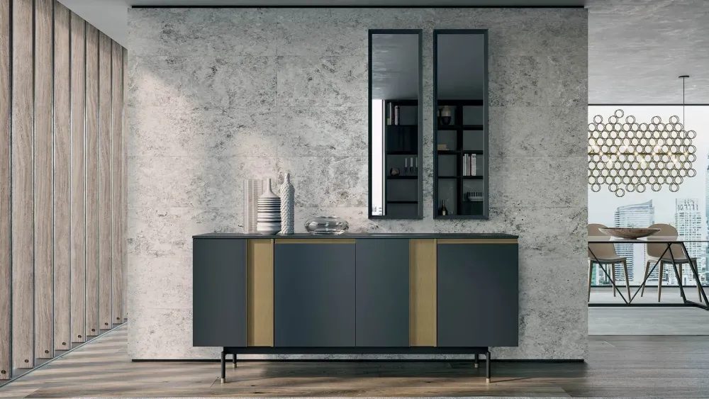 Dall'Agnese Madia di in laccato opaco Slim up in Offerta Outlet- Madie