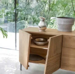 Devina Nais Madia di in legno Madia zero.16 white effetto grezzo a prezzo riservato- Madie