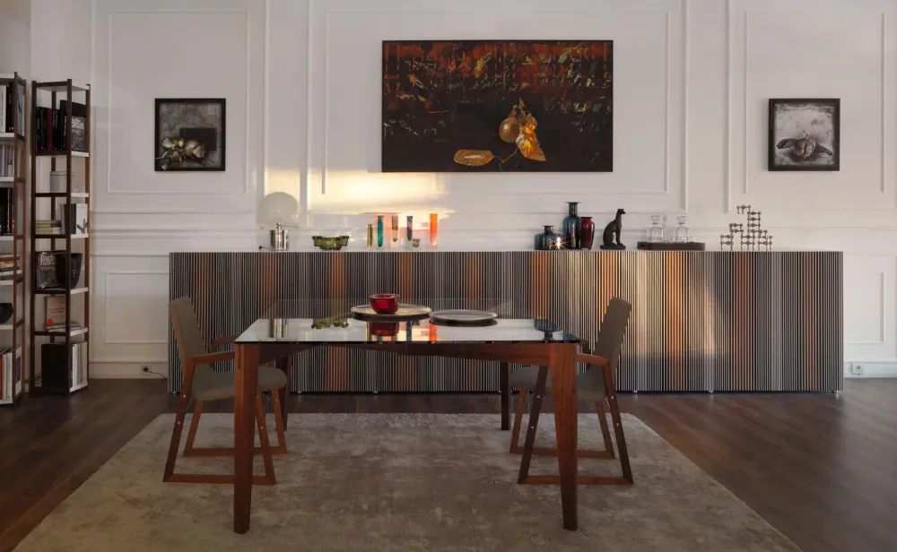 Madia di in legno Leon wood a prezzo Outlet^Horm