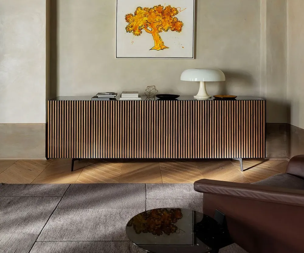 Madia di in legno Leon wood a prezzo Outlet^Horm