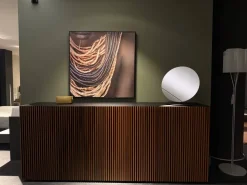 Outlet Madia di in legno Leon wood moca a prezzo riservato Madie