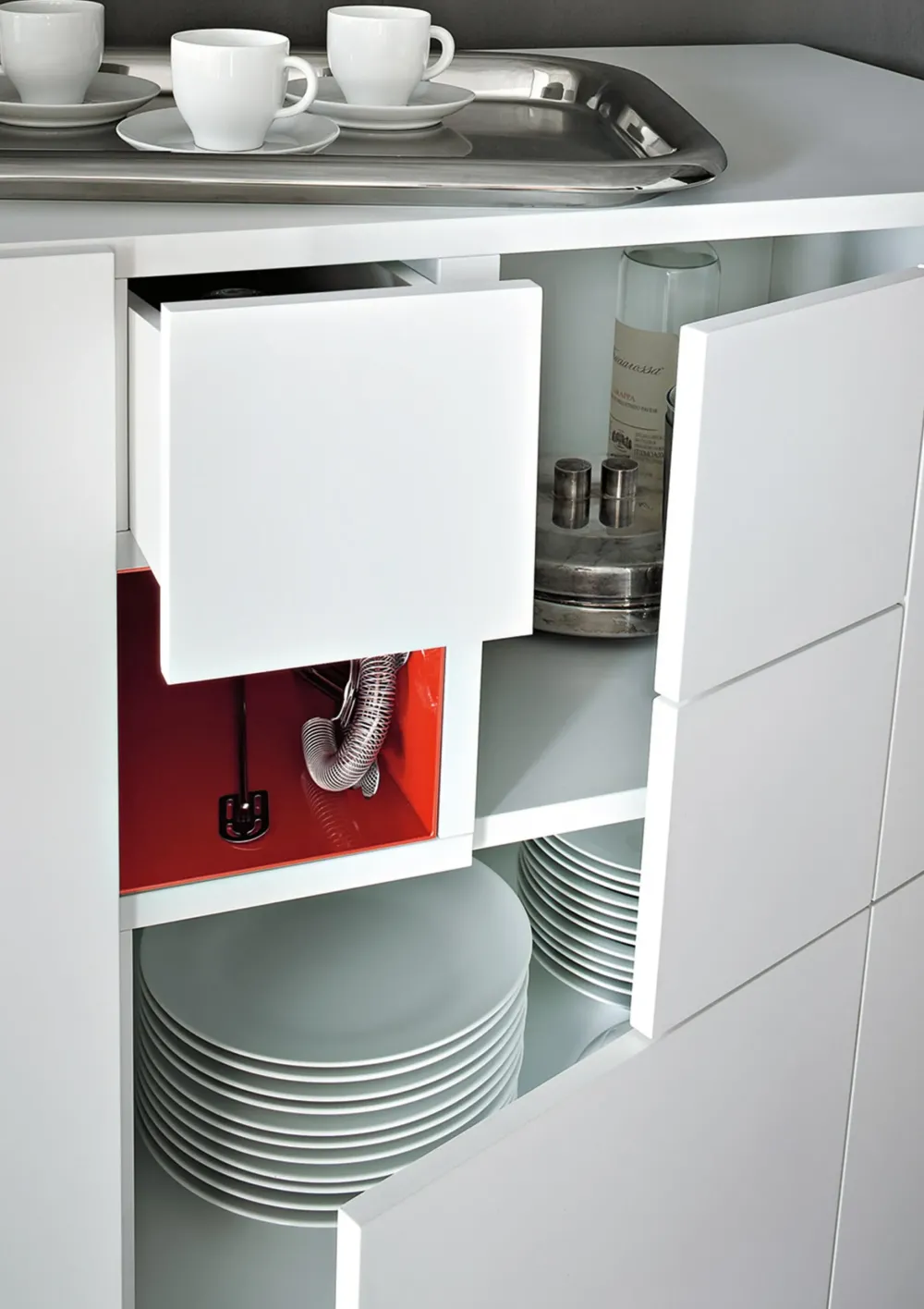 Hot Madia di in laccato opaco Conchiglia a prezzo Outlet Madie