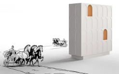 Online Madia di in laccato opaco Roma a prezzo riservato Madie