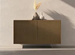 Clearance Madia di in laccato opaco Wave a prezzo Outlet Madie