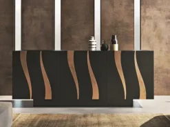 Mirandola Nicola e Cristano Madia di in laccato opaco Flame in Offerta Outlet- Madie