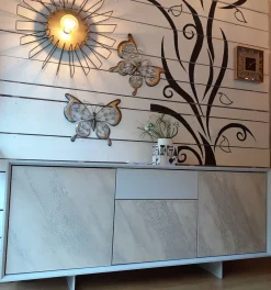 Madia di in laccato opaco Zen a prezzo Outlet^Mobilgam Discount