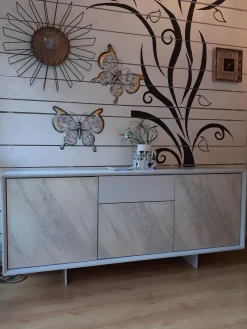 Madia di in laccato opaco Zen a prezzo Outlet^Mobilgam Discount