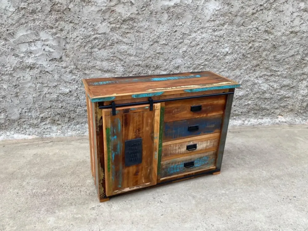 Outlet Etnico Madia di in legno Madia credenza jupiter 120 riciclo in Offerta Outlet- Madie