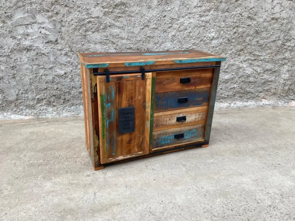 Outlet Etnico Madia di in legno Madia credenza jupiter 120 riciclo in Offerta Outlet- Madie