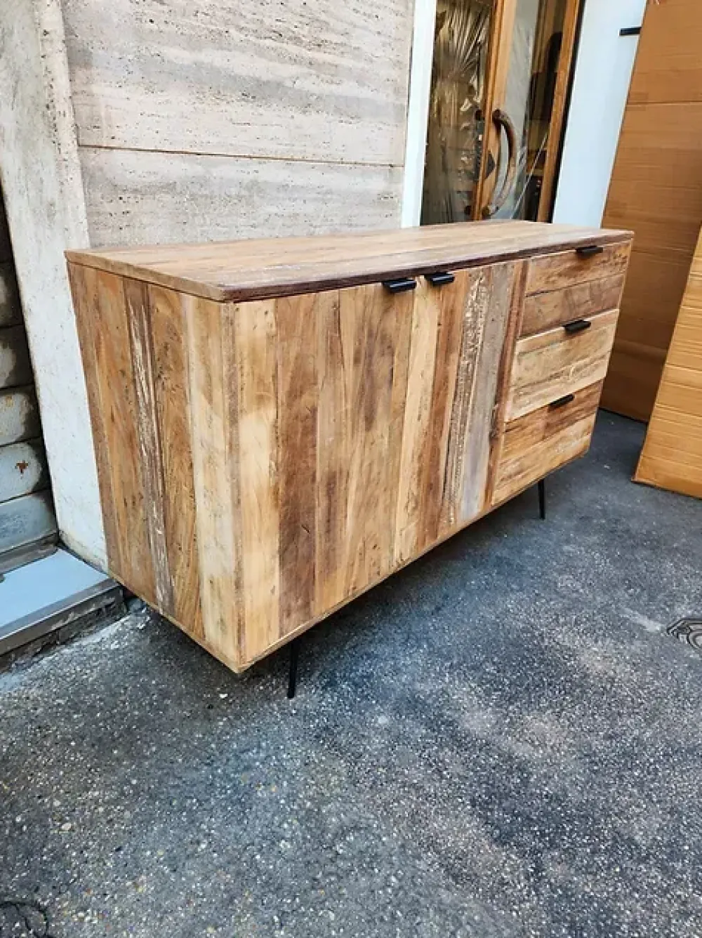 Madia di in legno Credenza old teak 150 in Offerta Outlet^Outlet Etnico Discount