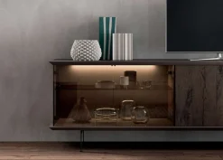 Ozzio Madia di in vetro Brera vetro a prezzo riservato- Madie