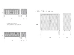 Madia di in legno Tiffany a prezzo Outlet^Tonin Casa New