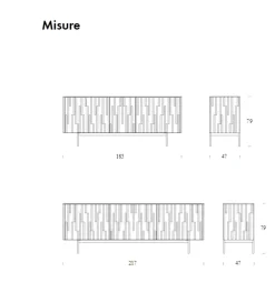 Tonin Casa Madia di in vetro Drops a prezzo scontato- Madie