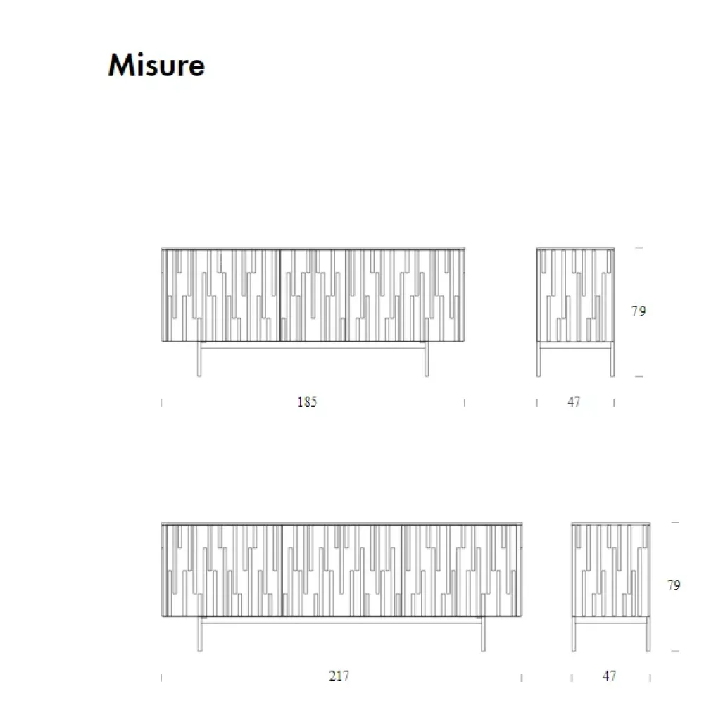 Tonin Casa Madia di in vetro Drops a prezzo scontato- Madie