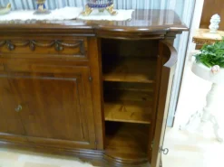 Artigianale Madia in legno stile classico Bombata- Madie