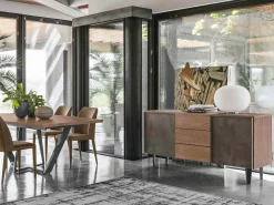 Outlet Madia in legno stile moderno Minerva Madie