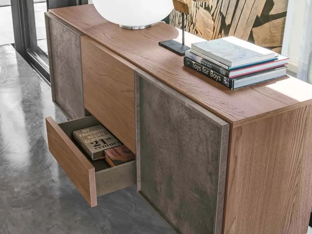 Outlet Madia in legno stile moderno Minerva Madie