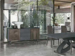 Outlet Madia in legno stile moderno Minerva Madie