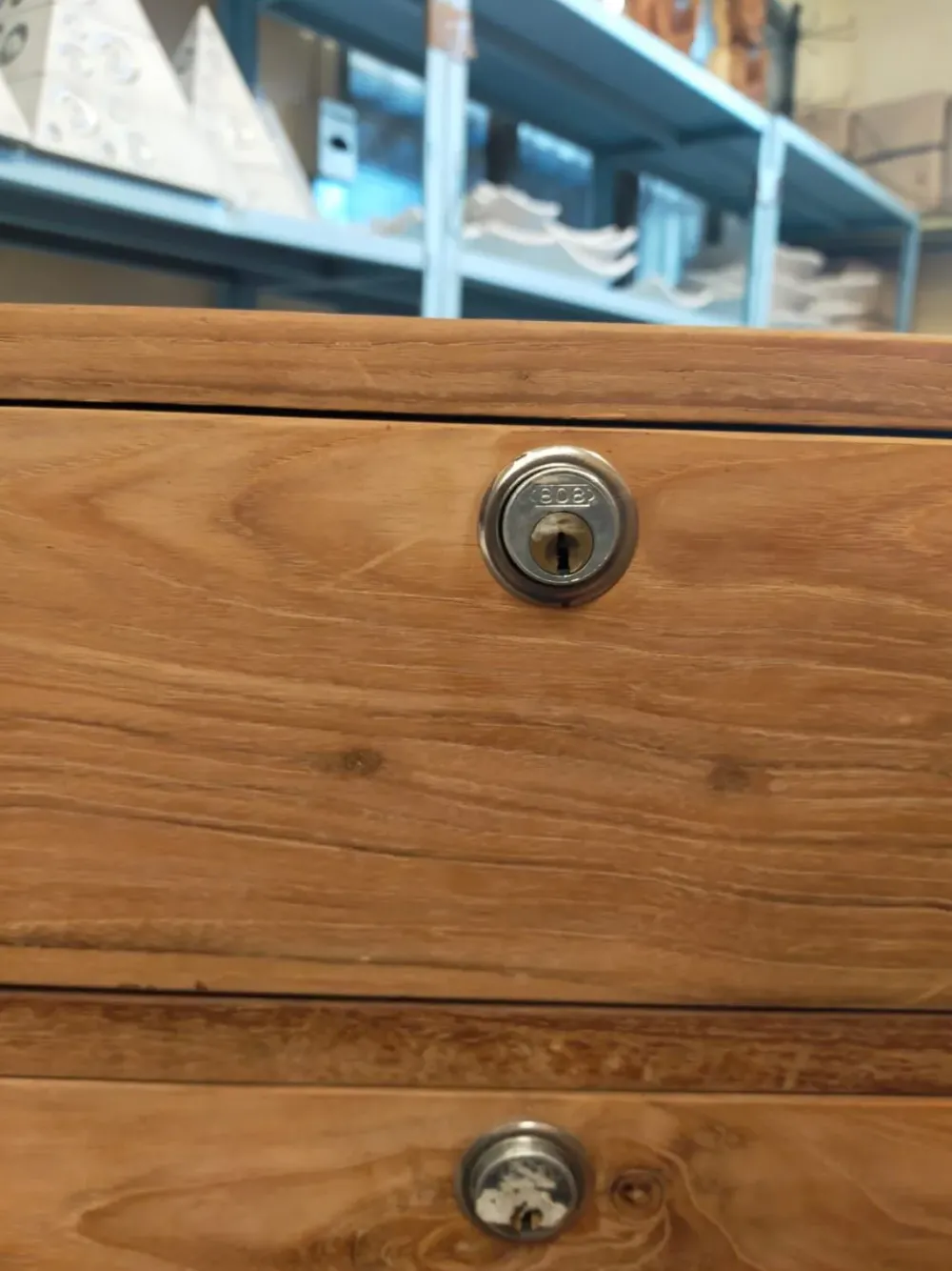 Madia in stile design Credenza alta vintage teak di in Offerta Outlet^Outlet Etnico Clearance