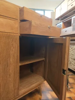 Madia in stile design Credenza alta vintage teak di in Offerta Outlet^Outlet Etnico Clearance