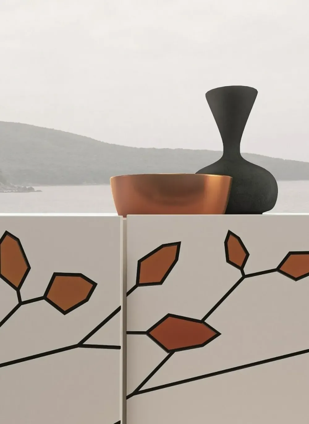 Fratelli Mirandola Madia in stile design Folium di a prezzo Outlet- Madie