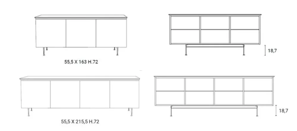 Outlet Madia in stile moderno Alizée di scontata Madie