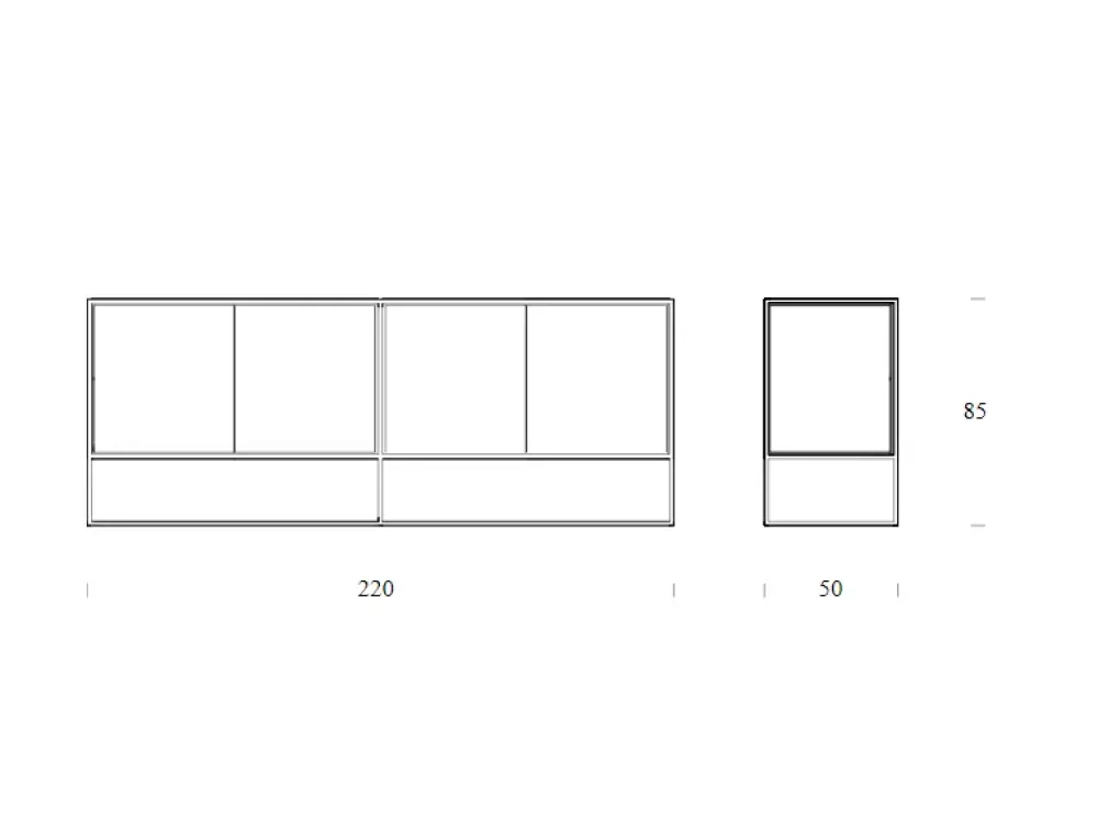 Madia in stile moderno Coral di in Offerta Outlet Madie