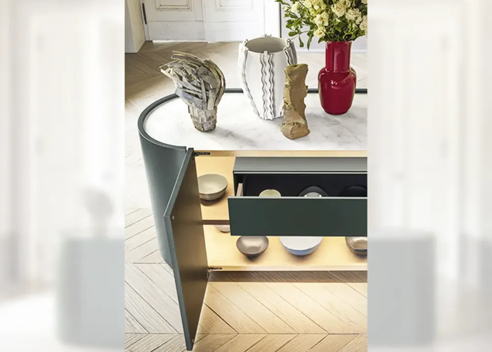 Pianca Madia in stile moderno Credenza modello dedalo di in Offerta Outlet- Madie