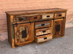 Madia in stile moderno madia industrial jupiter legno recicle di a prezzo Outlet^Outlet Etnico New