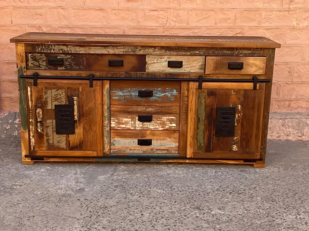 Madia in stile moderno madia industrial jupiter legno recicle di a prezzo Outlet^Outlet Etnico New