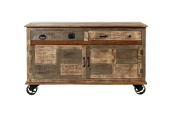 Outlet Etnico Madia in stile moderno Madia credenza industriale con ruote di a prezzo Outlet- Madie