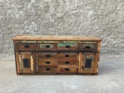 Madia in stile moderno Madia 10cassetti e due ante scorrevoli jupiter vintage di a prezzo scontato^Outlet Etnico