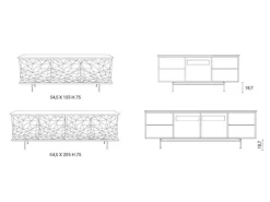Madia in stile moderno Vegas di in offerta^Ozzio