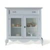 Sale Madia Madia a 2 ante-vetro shabby laccata colore latte in promo-sconto del 50% in stile classico di in Offerta Outlet Madie