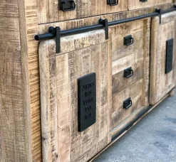 Madia Madia credenza jupiter indutrial 2 ante scorrevoli 7 cassetti di a prezzi convenienti^Outlet Etnico New